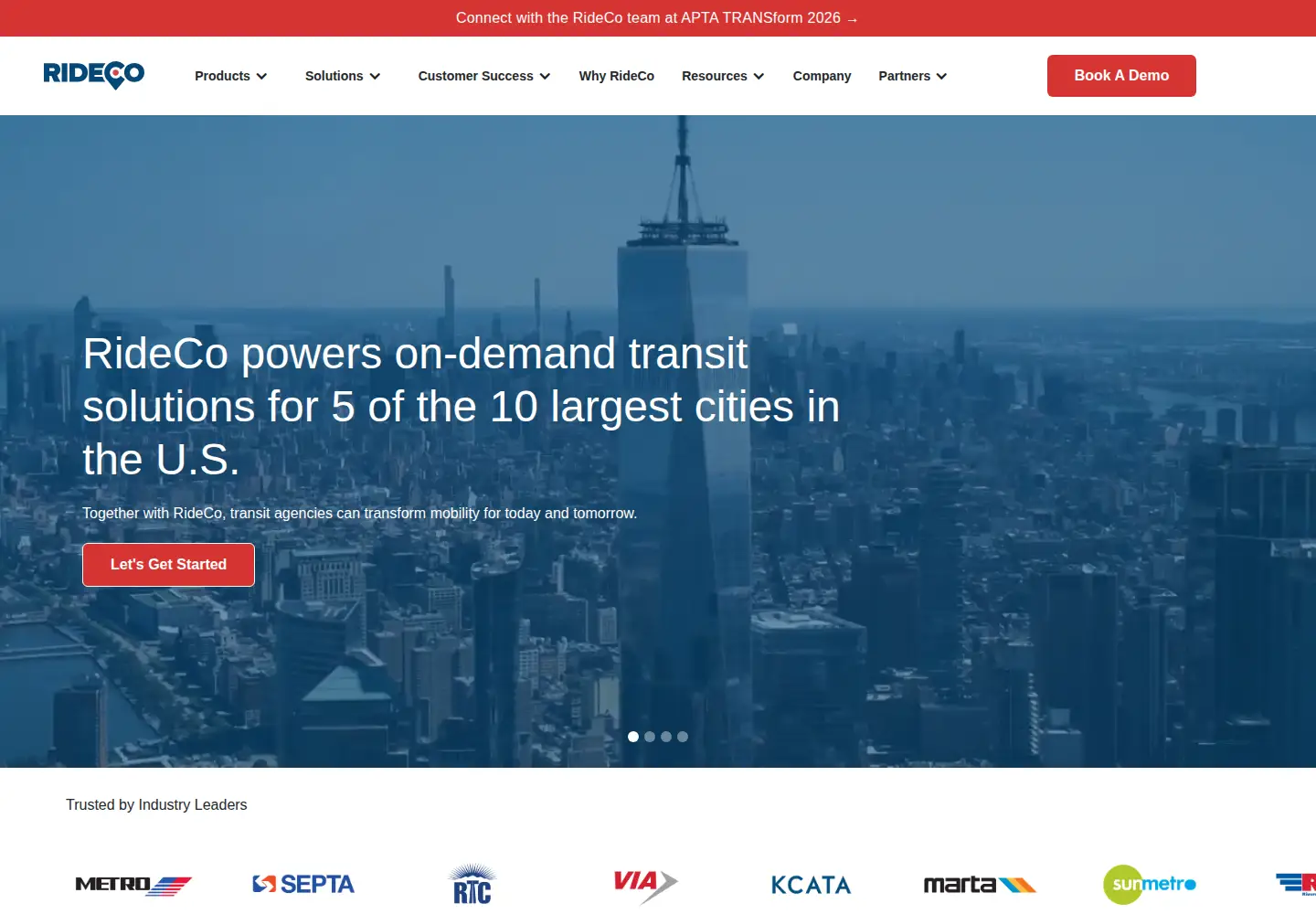 Captured homepage of rideco.com in the current scan