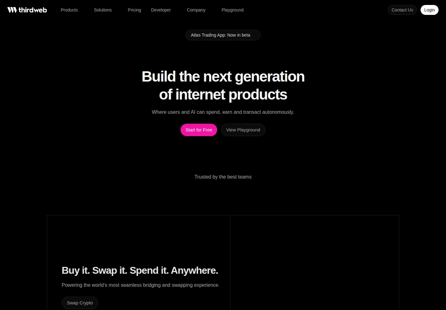 Screenshot of thirdweb.com
