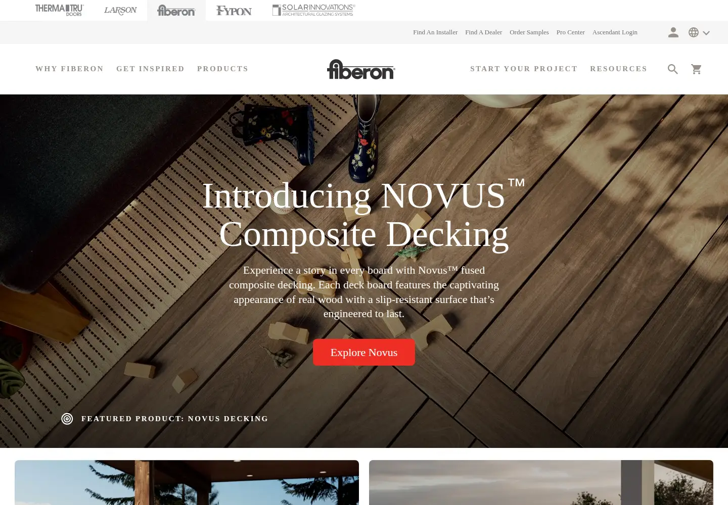 Screenshot of fiberondecking.com