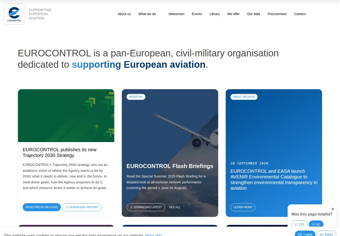 Screenshot of eurocontrol.int
