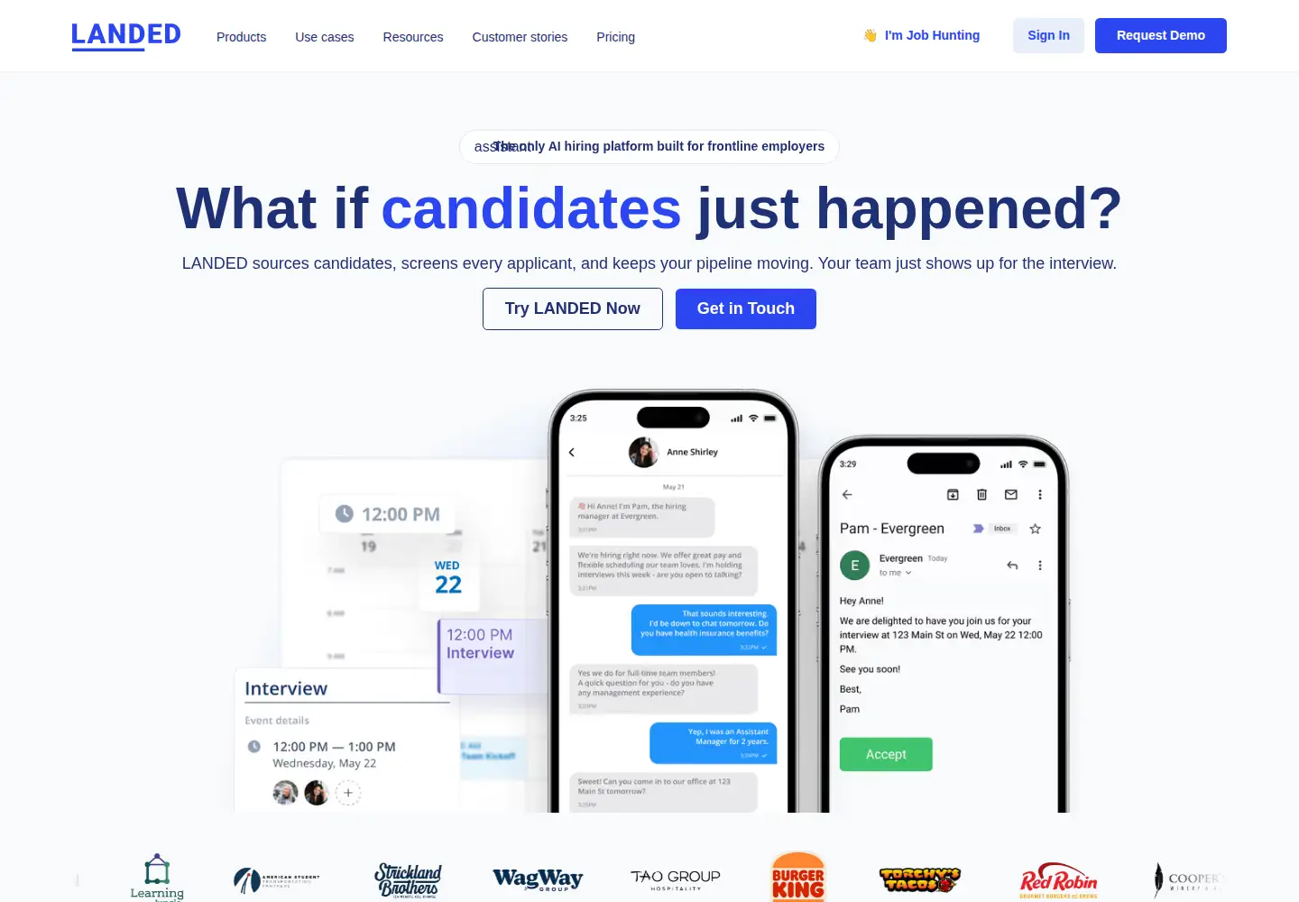 Screenshot of gotlanded.com