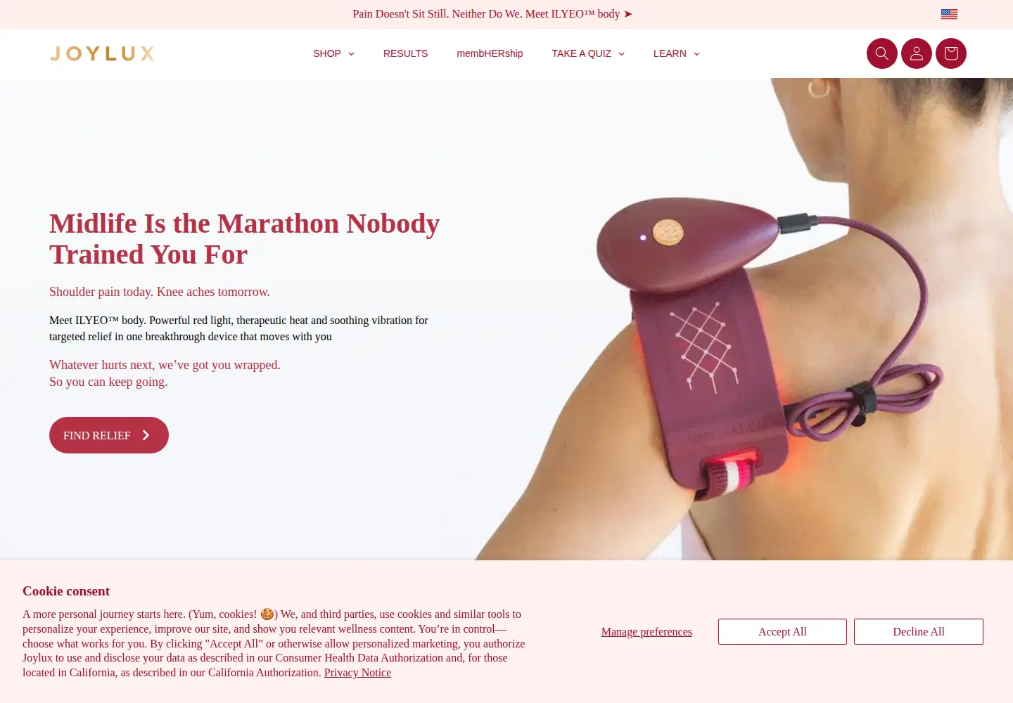 Screenshot of joylux.com