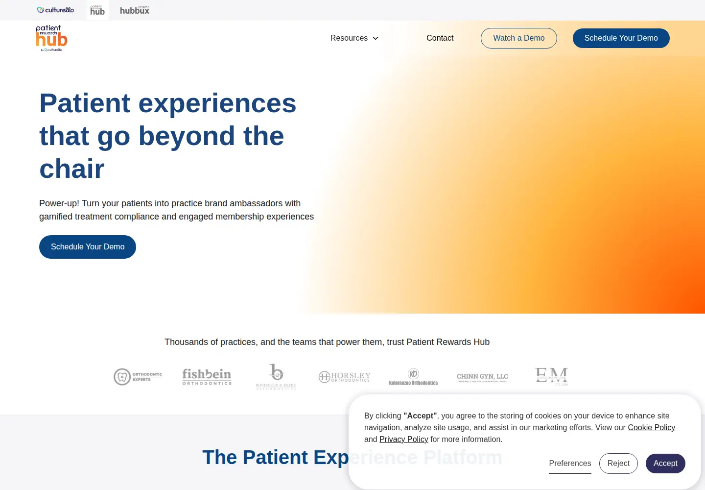 Captured homepage of patientrewardshub.com in the current scan