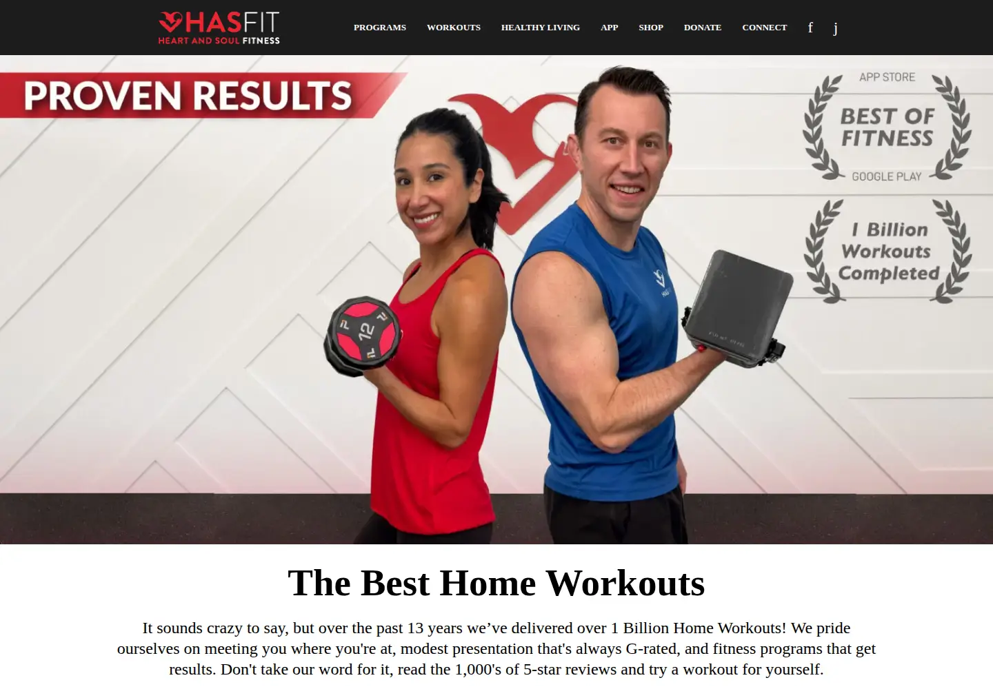 Screenshot of hasfit.com