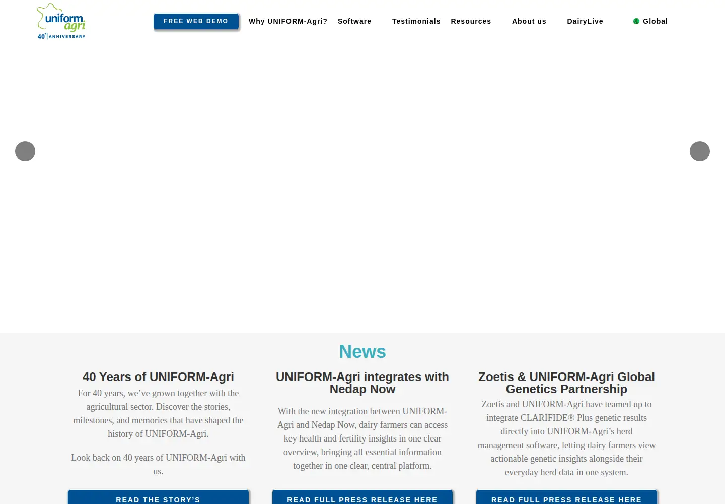 Captured homepage of uniform-agri.com in the current scan