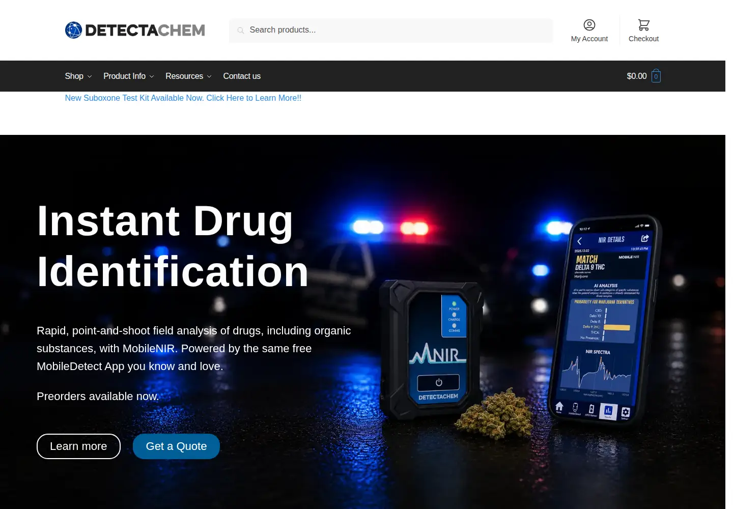 Screenshot of detectachem.com