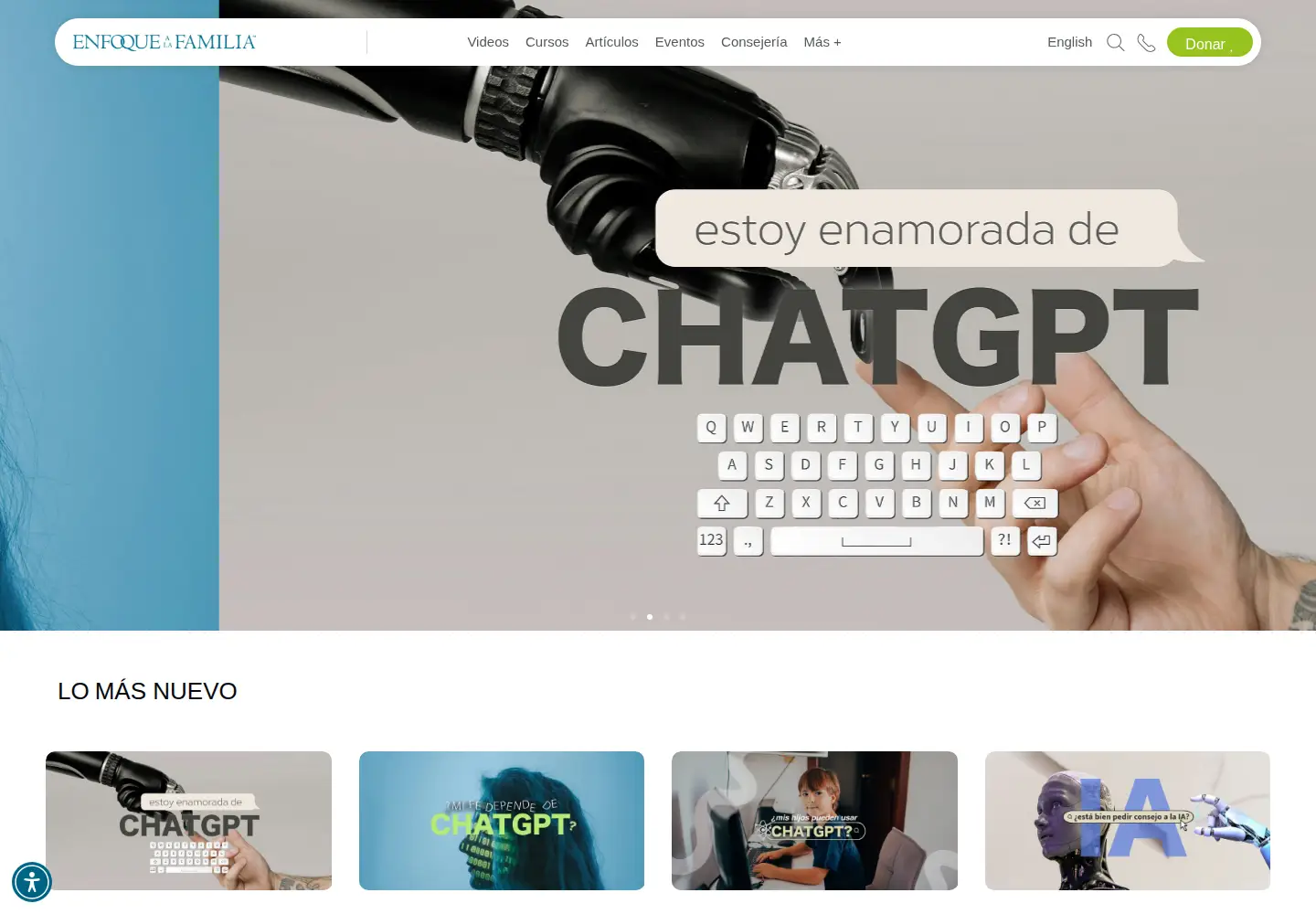 Screenshot of enfoquealafamilia.com