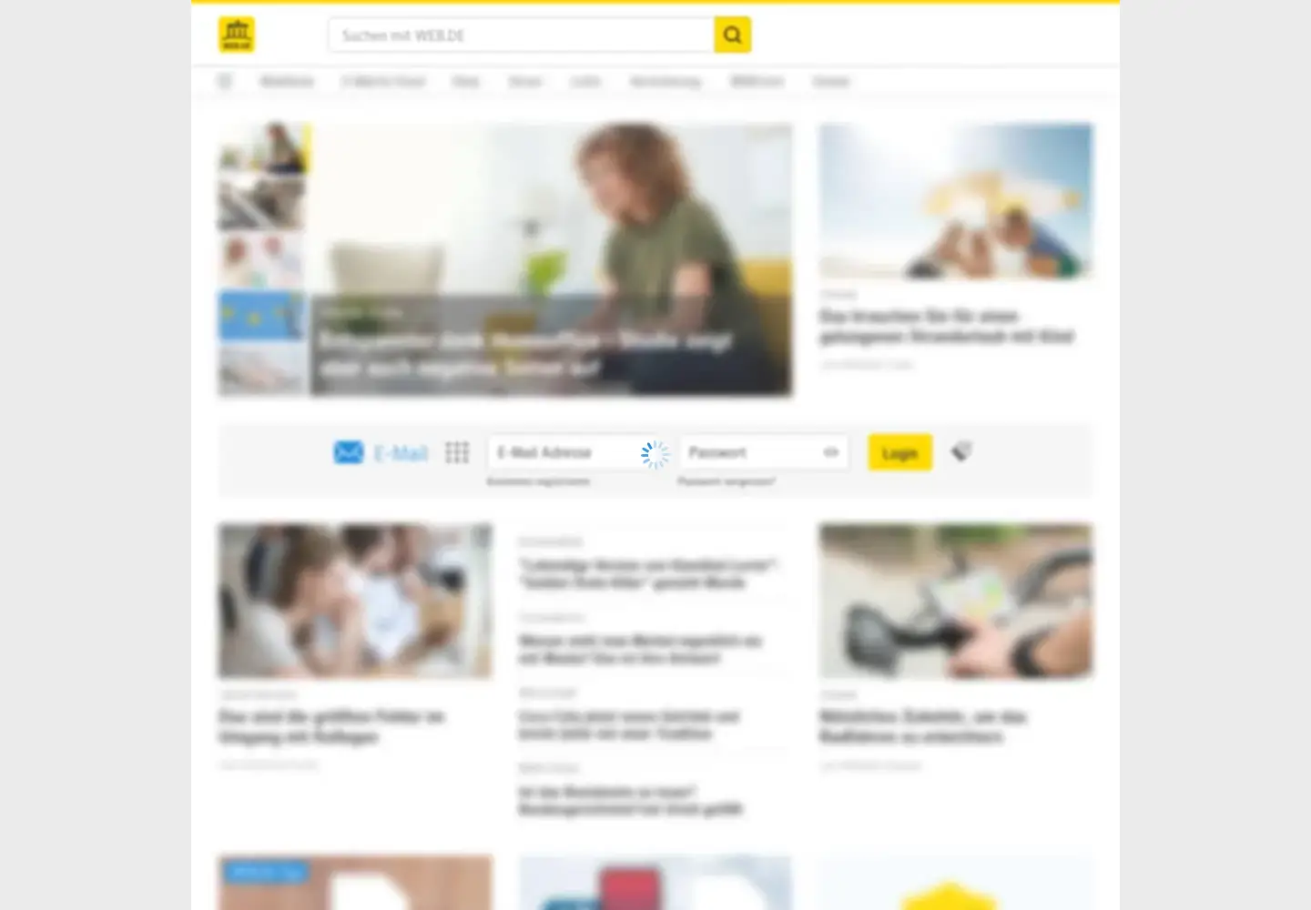 Screenshot of web.de