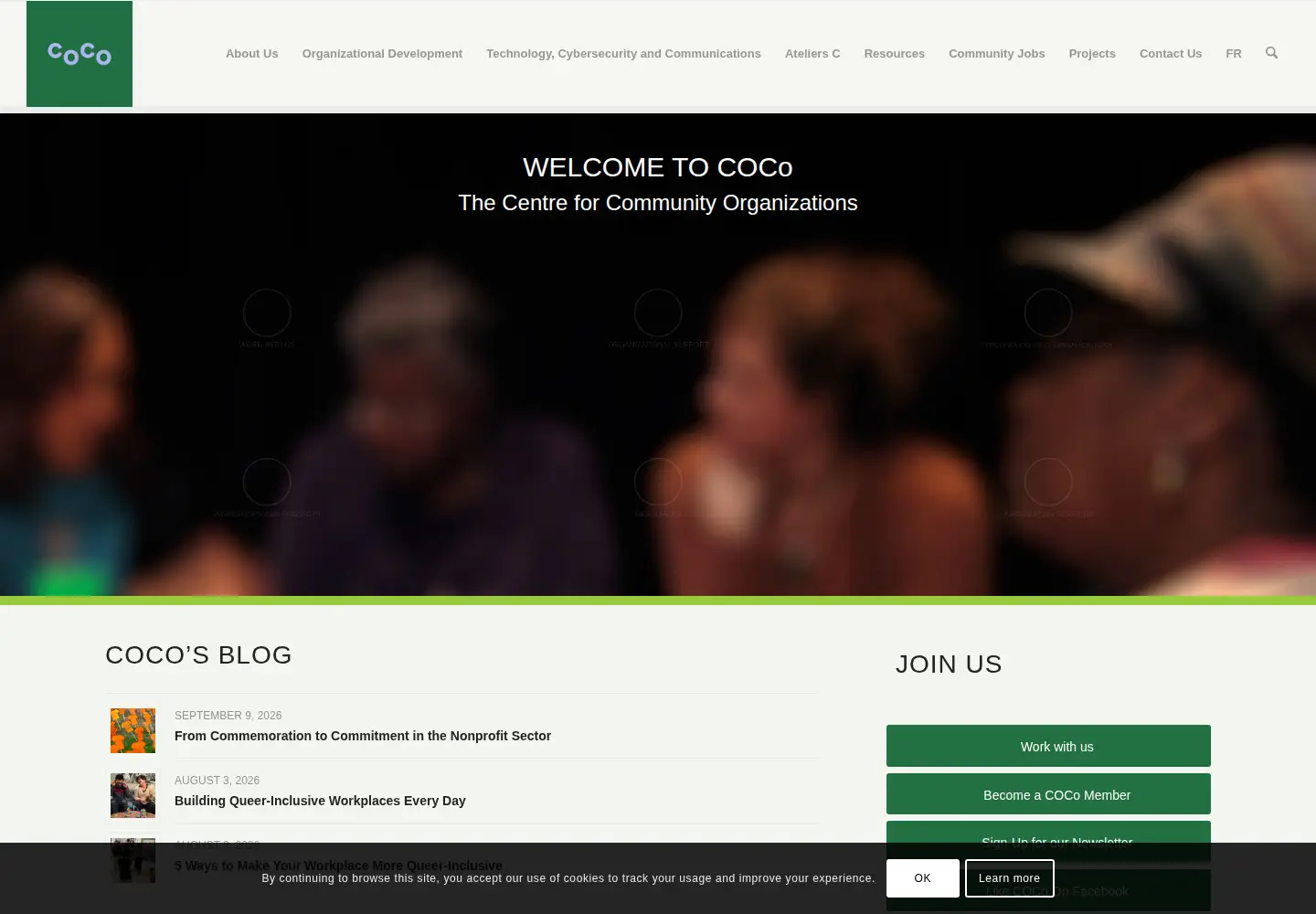Screenshot of coco-net.org