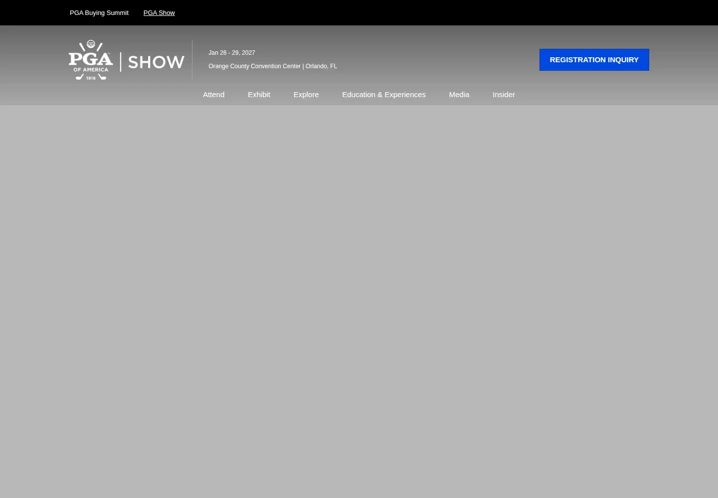 Screenshot of pgashow.com