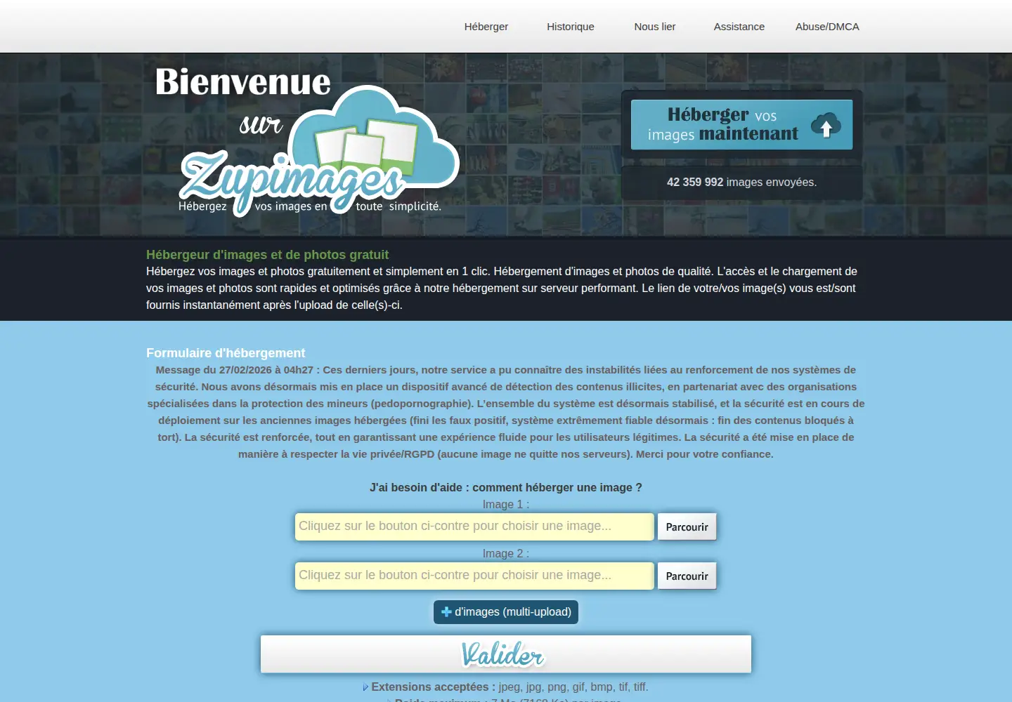 Screenshot of zupimages.net