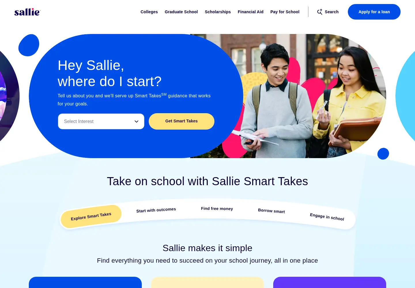 Screenshot of sallie.com