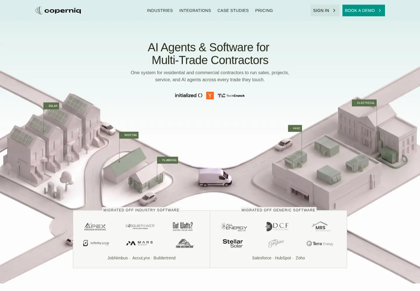 Captured homepage of coperniq.io in the current scan