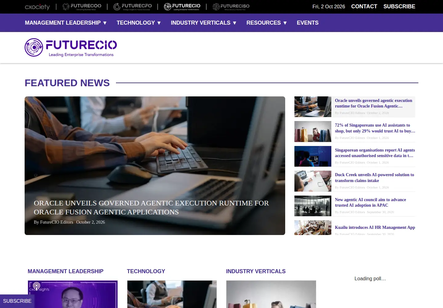Screenshot of futurecio.tech