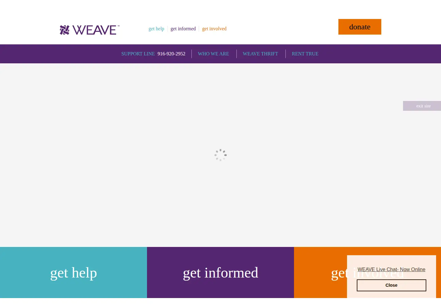 Screenshot of weaveinc.org