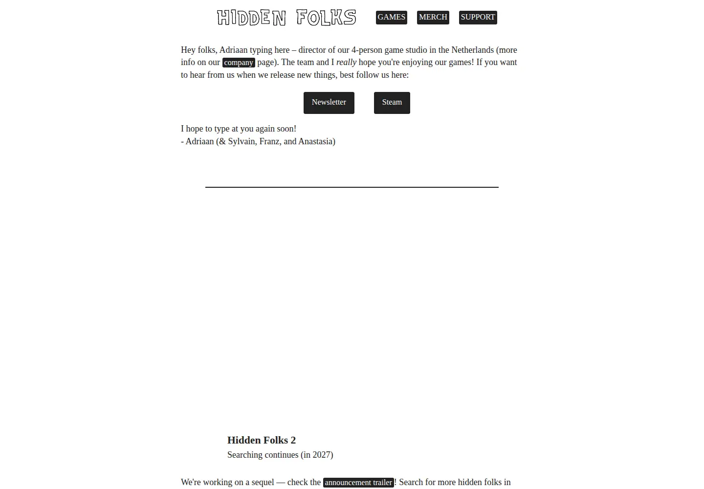 Screenshot of hiddenfolks.com