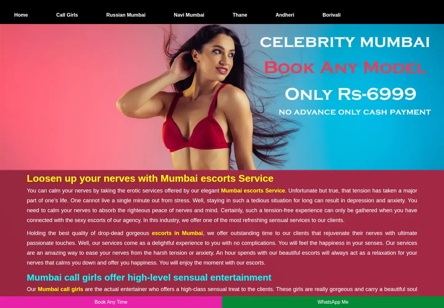 Screenshot of celebritymumbai.com