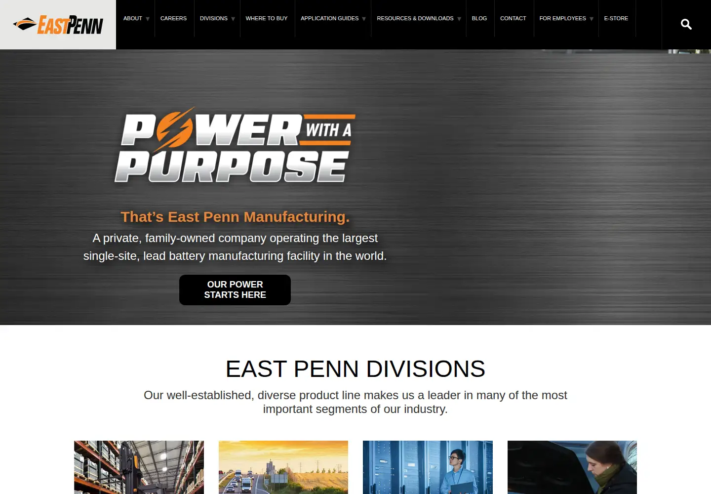Screenshot of eastpennmanufacturing.com