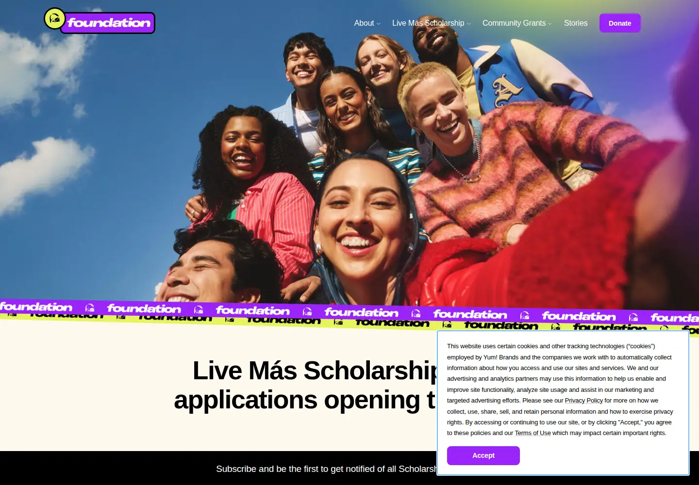 Screenshot of tacobellfoundation.org