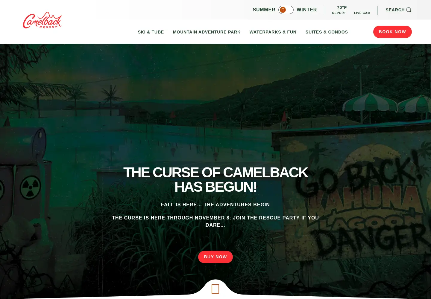 Captured homepage of camelbackresort.com in the current scan