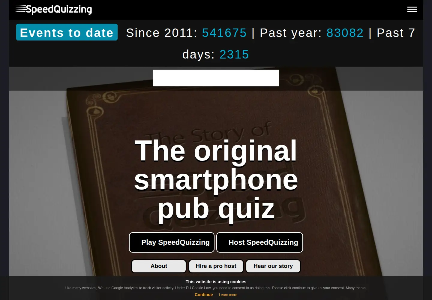 Screenshot of speedquizzing.com