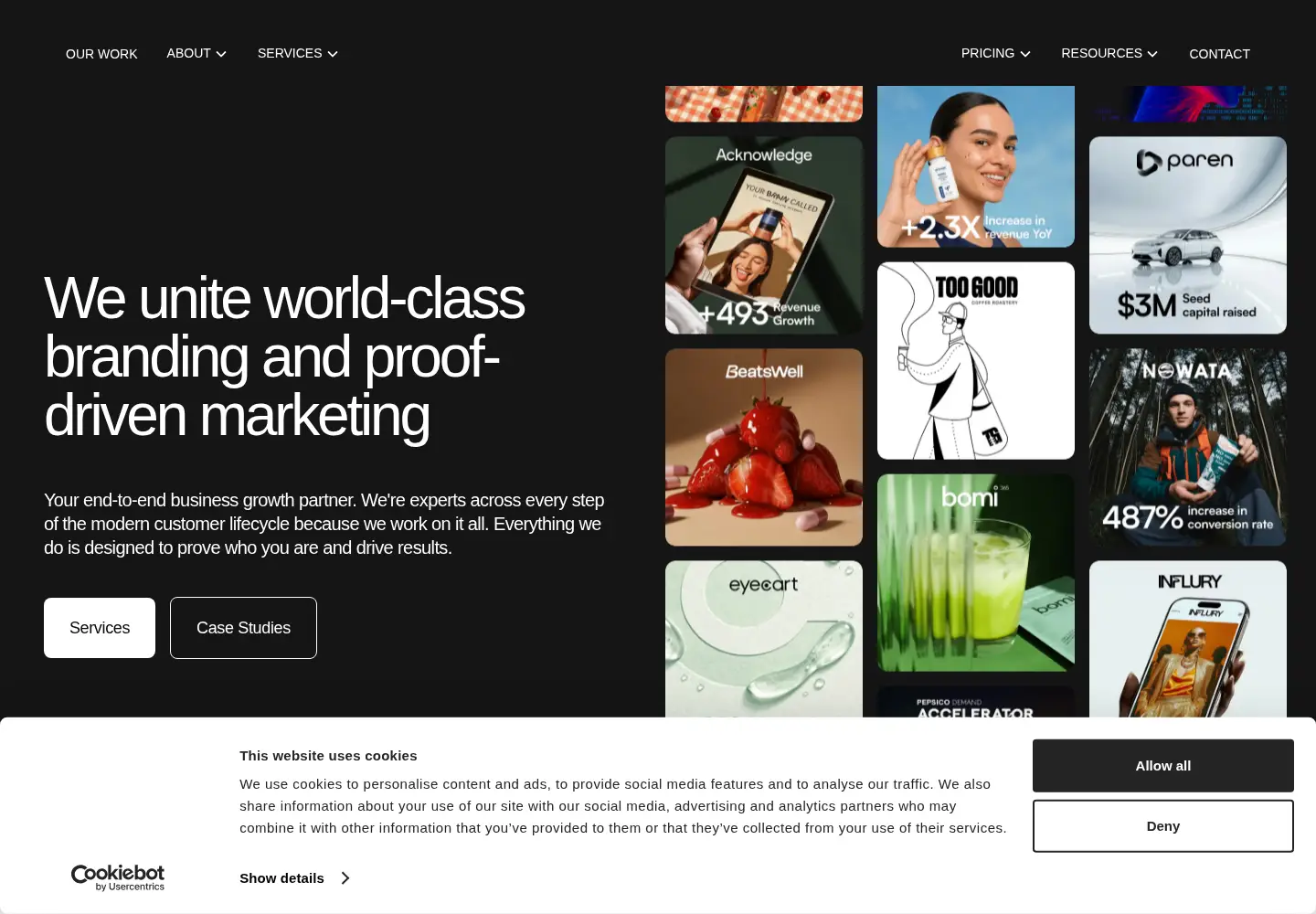 Captured homepage of brandedagency.com in the current scan
