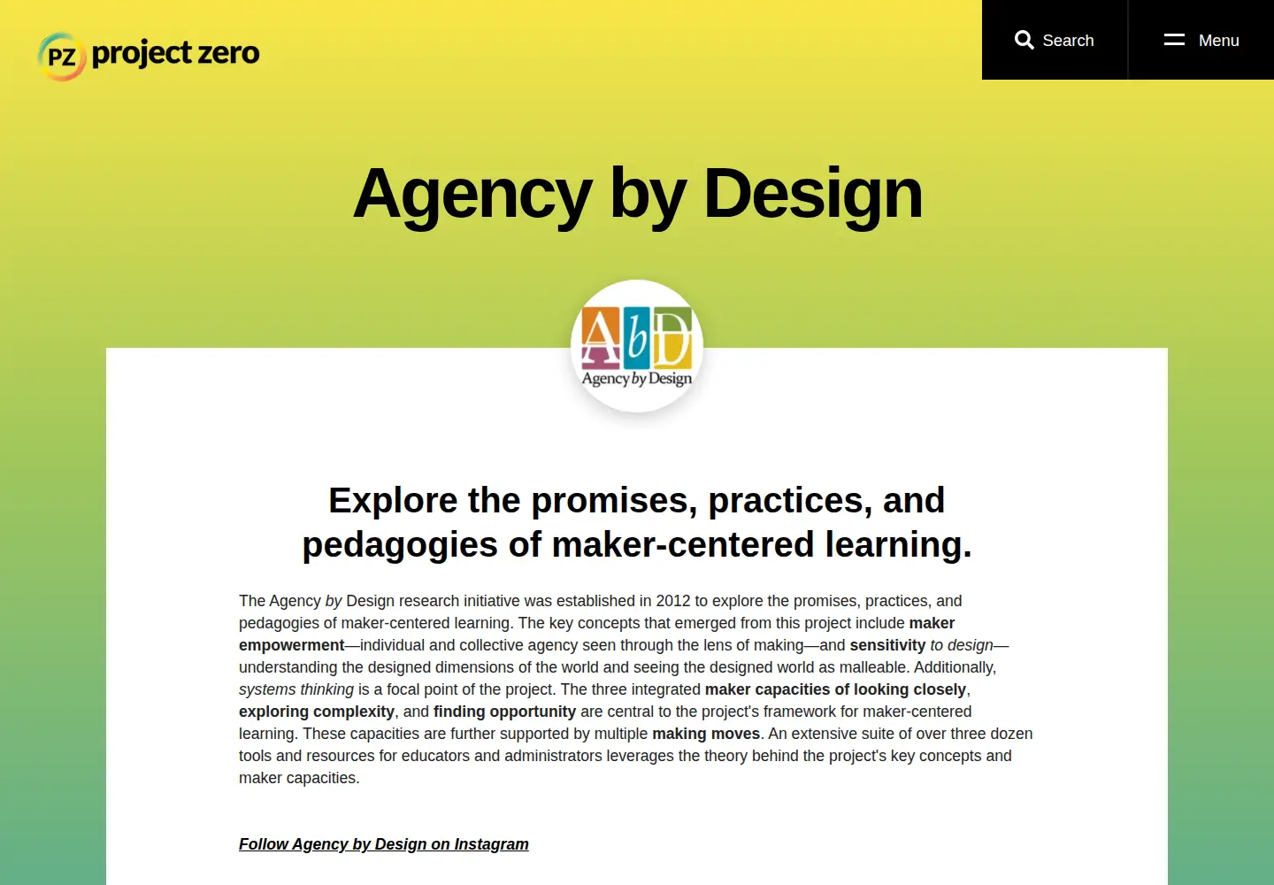 Screenshot of agencybydesign.org