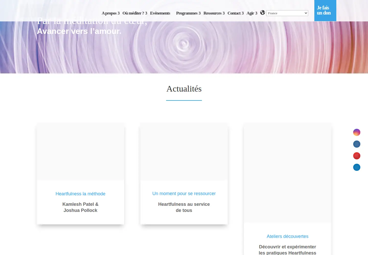 Screenshot of heartfulness.org