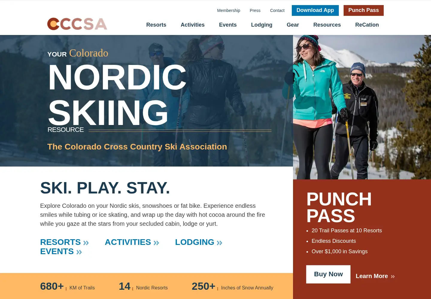 Screenshot of coloradocrosscountry.com