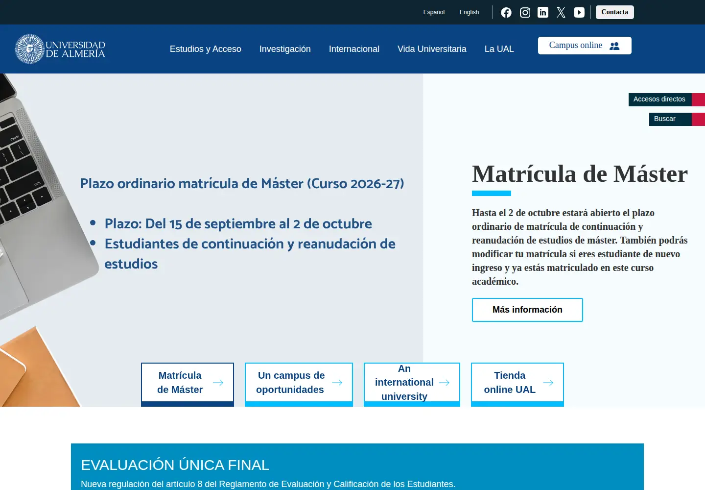 Screenshot of ual.es