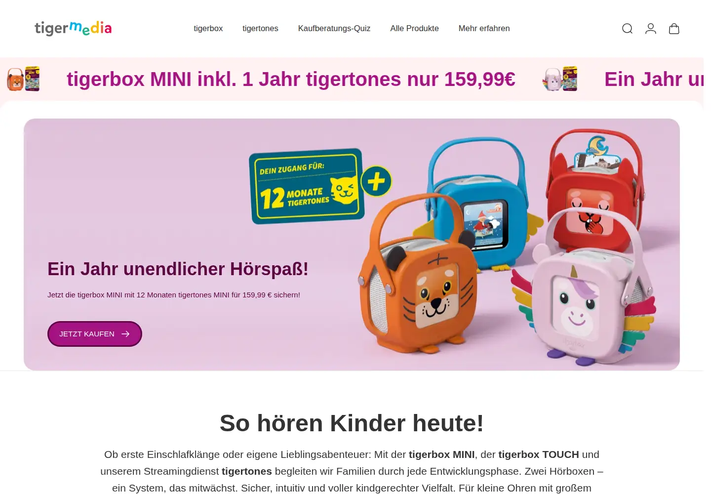 Screenshot of tiger.media
