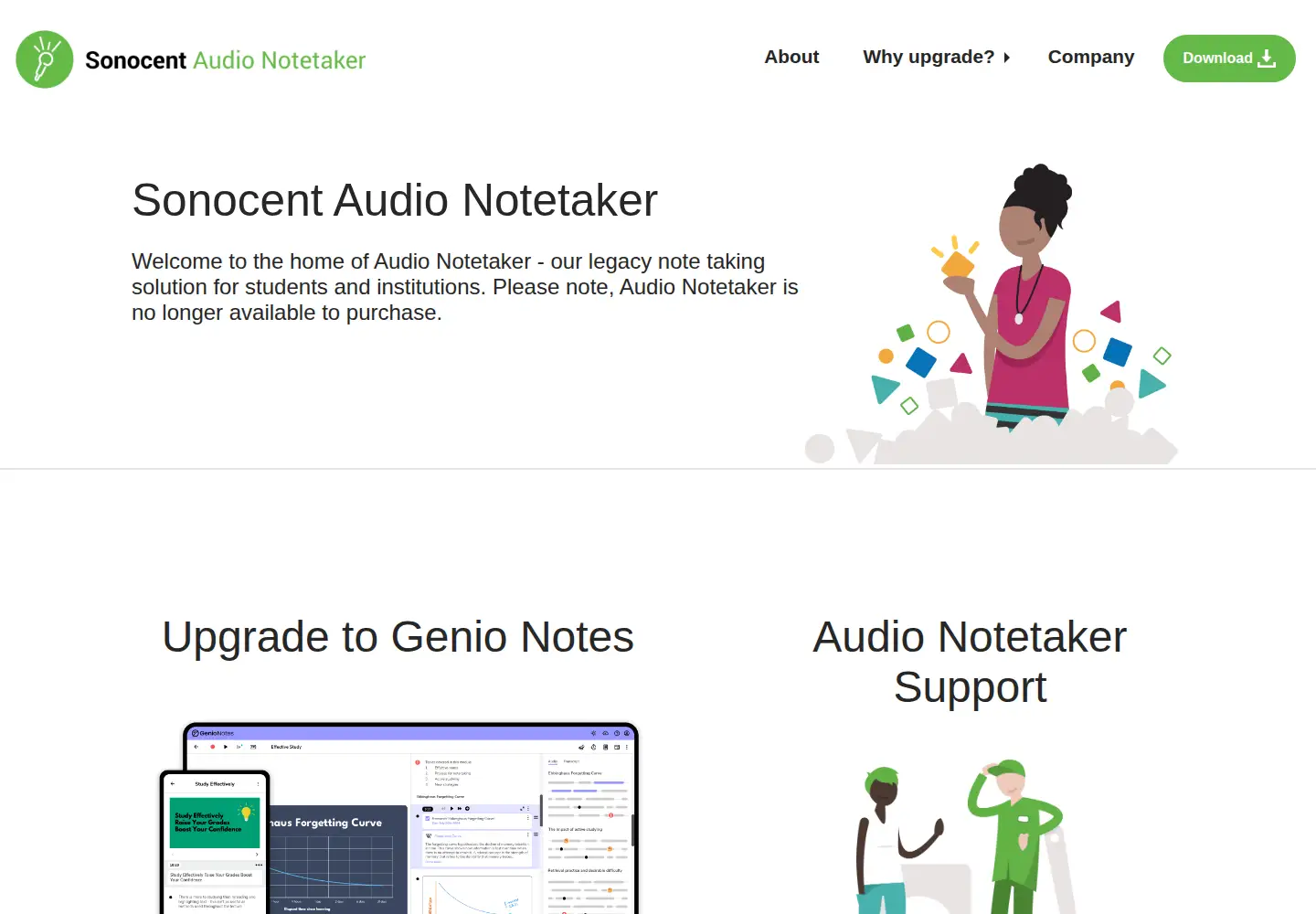 Captured homepage of sonocent.com in the current scan