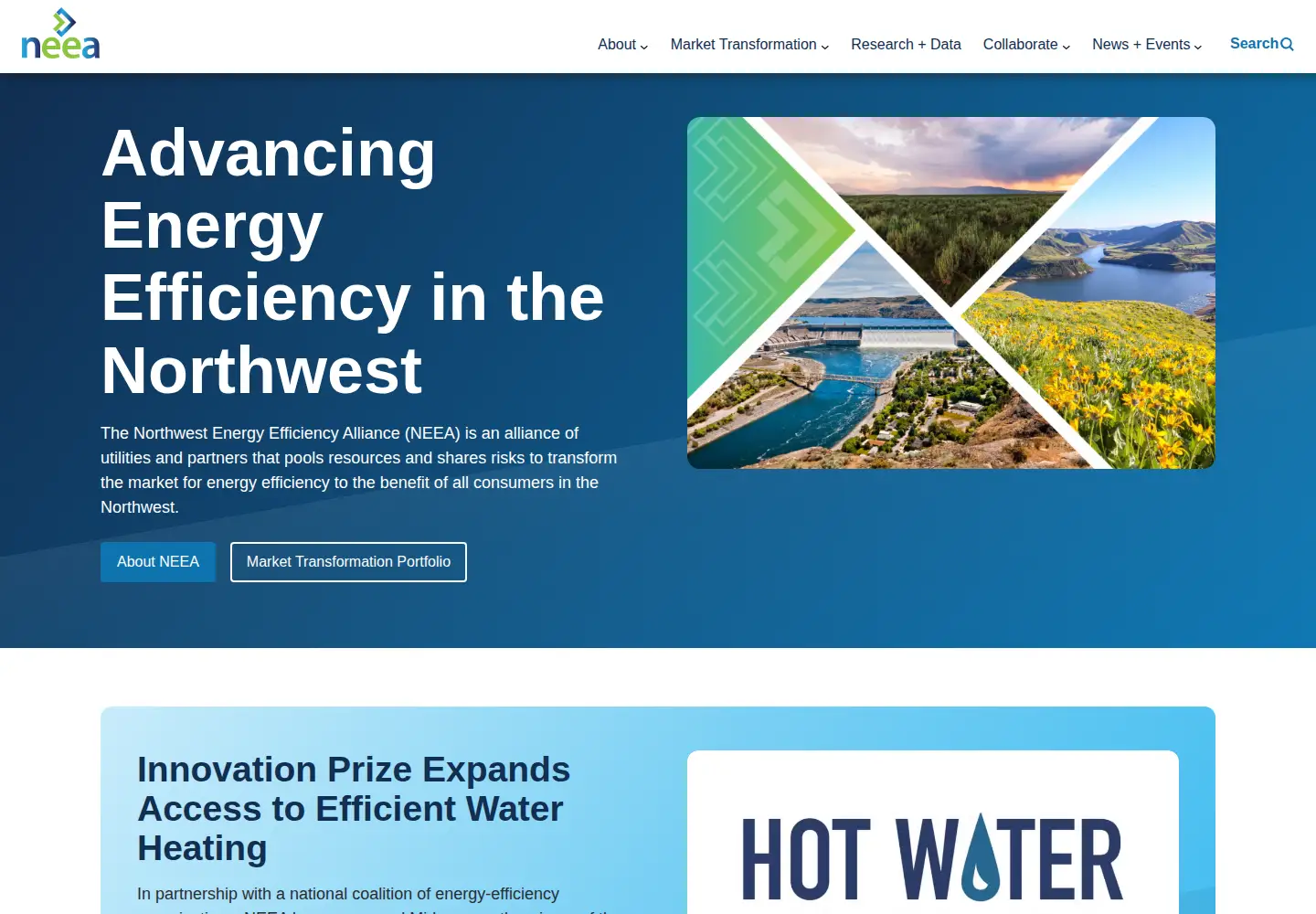 Screenshot of neea.org