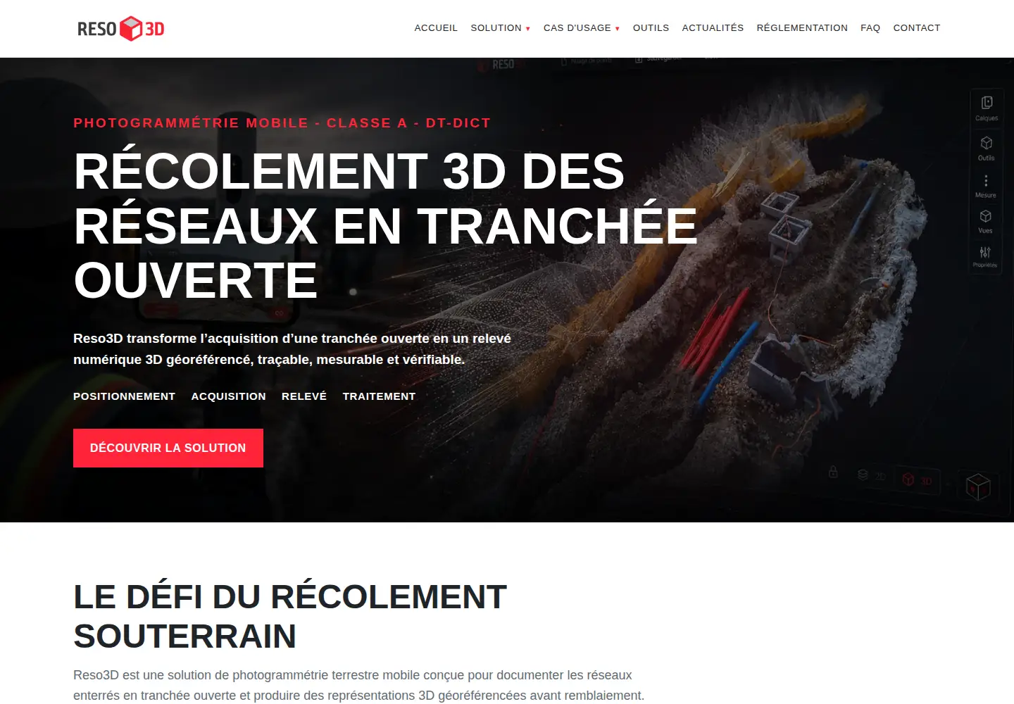 Captured homepage of reso3d.com in the current scan