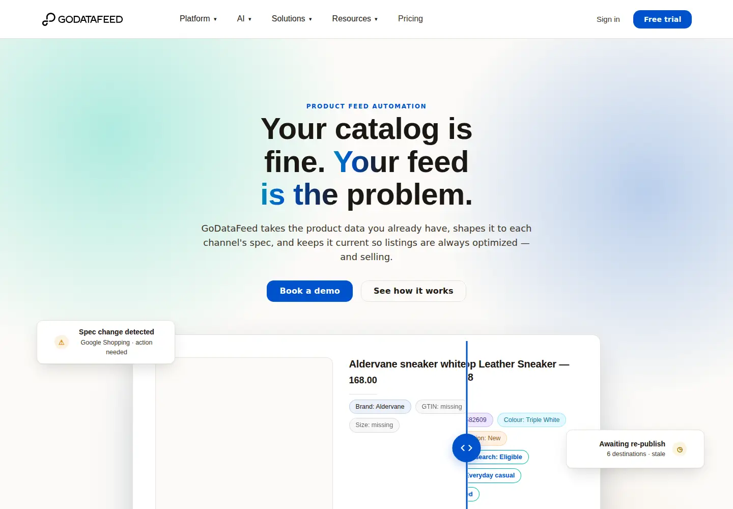 Screenshot of godatafeed.com
