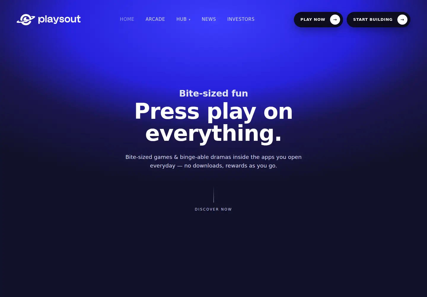 Screenshot of playsout.com