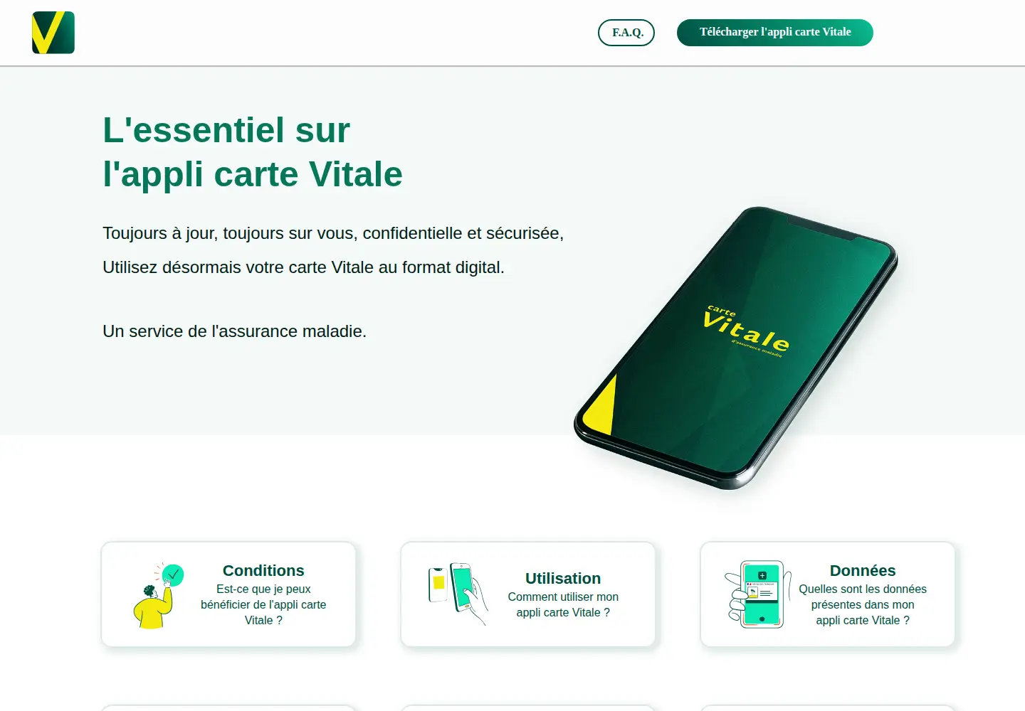 Screenshot of applicartevitale.fr