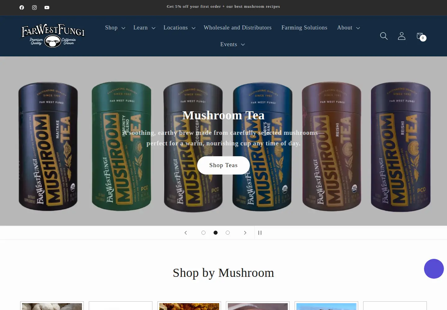 Screenshot of farwestfungi.com