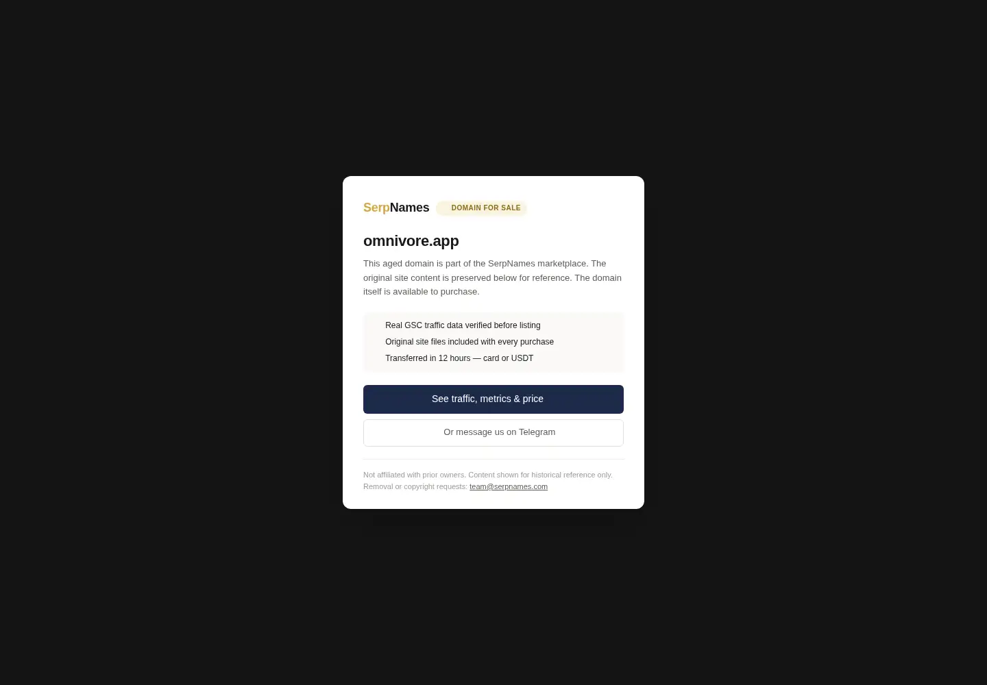 Screenshot of omnivore.app