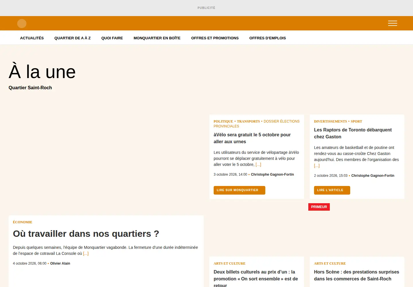 Screenshot of monsaintroch.com