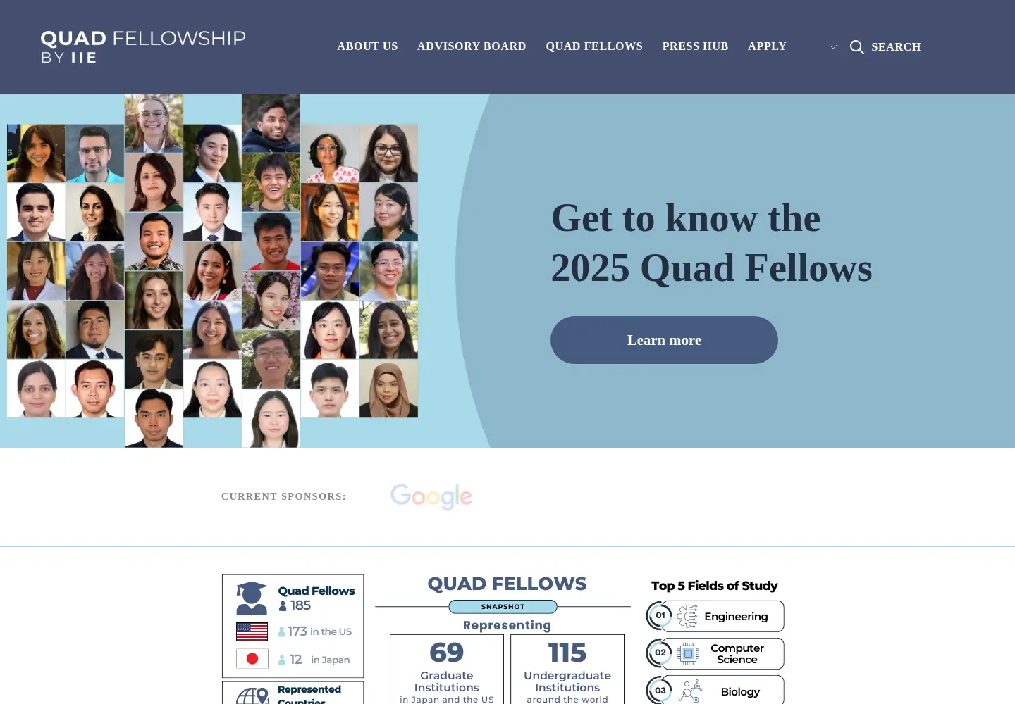 Screenshot of quadfellowship.org