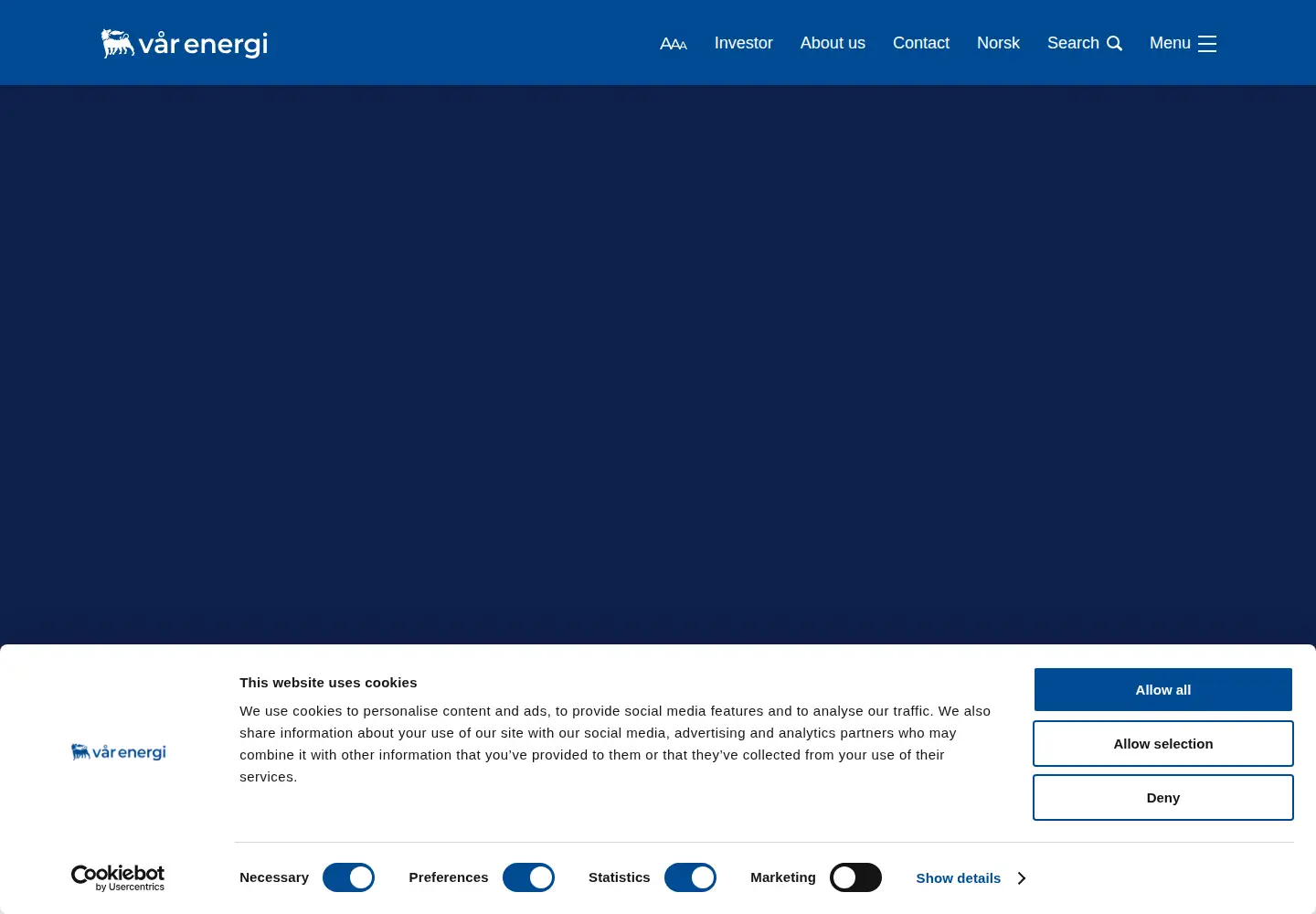 Screenshot of varenergi.no