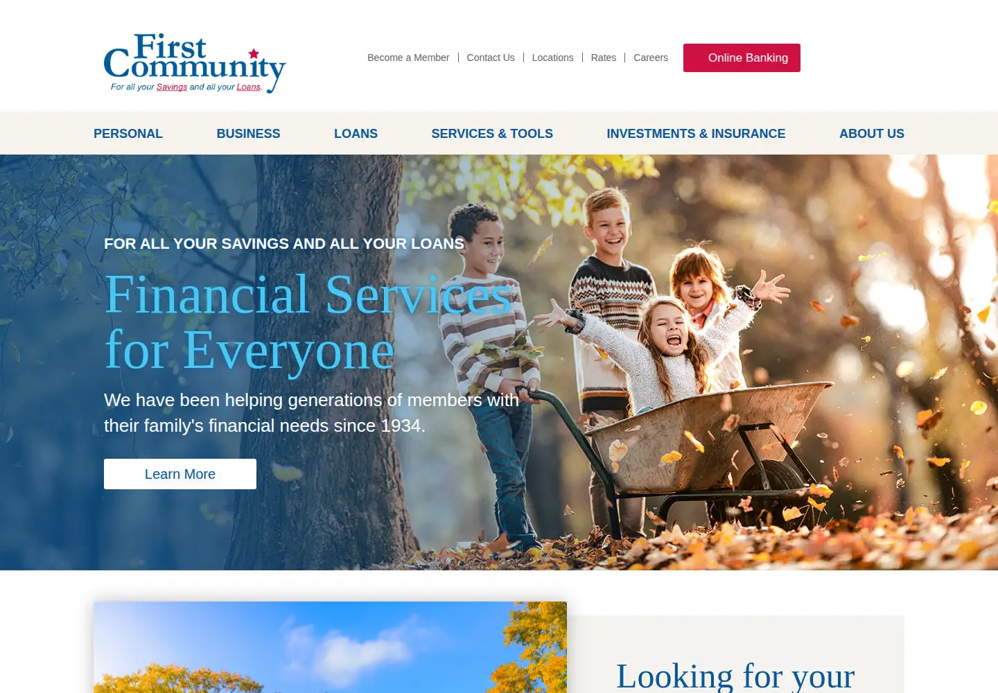 Screenshot of firstcommunity.com