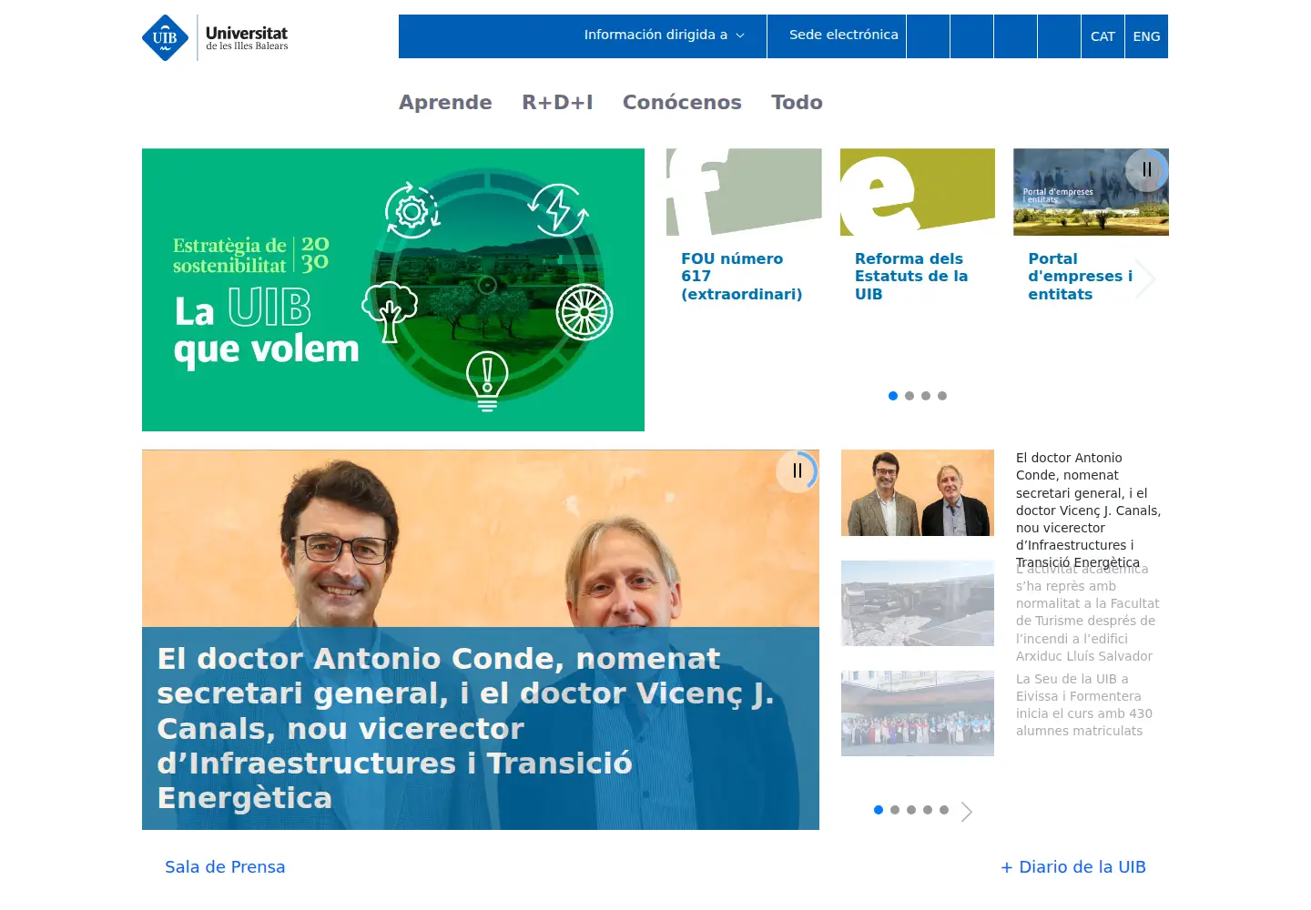 Screenshot of uib.es