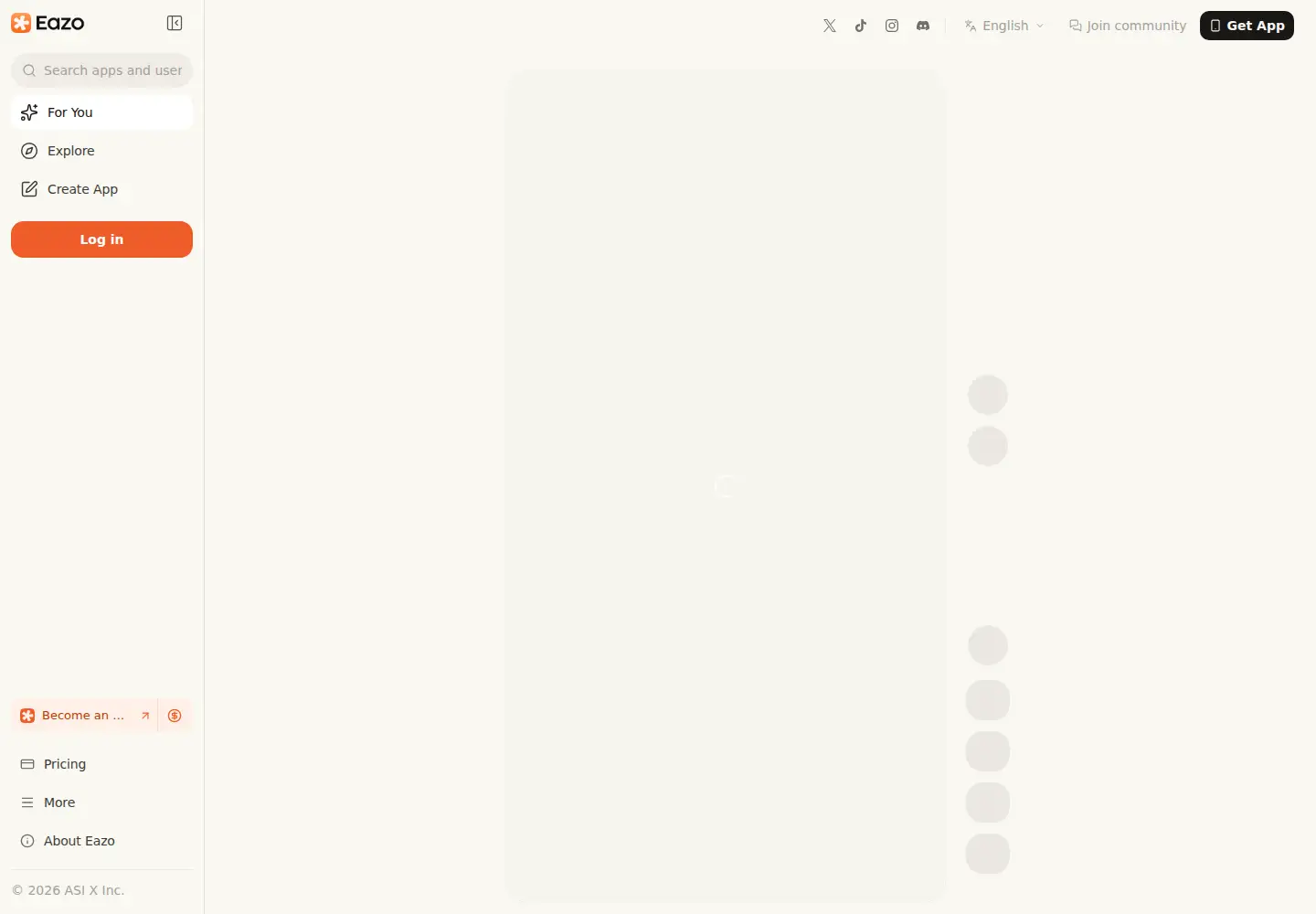 Screenshot of eazo.ai