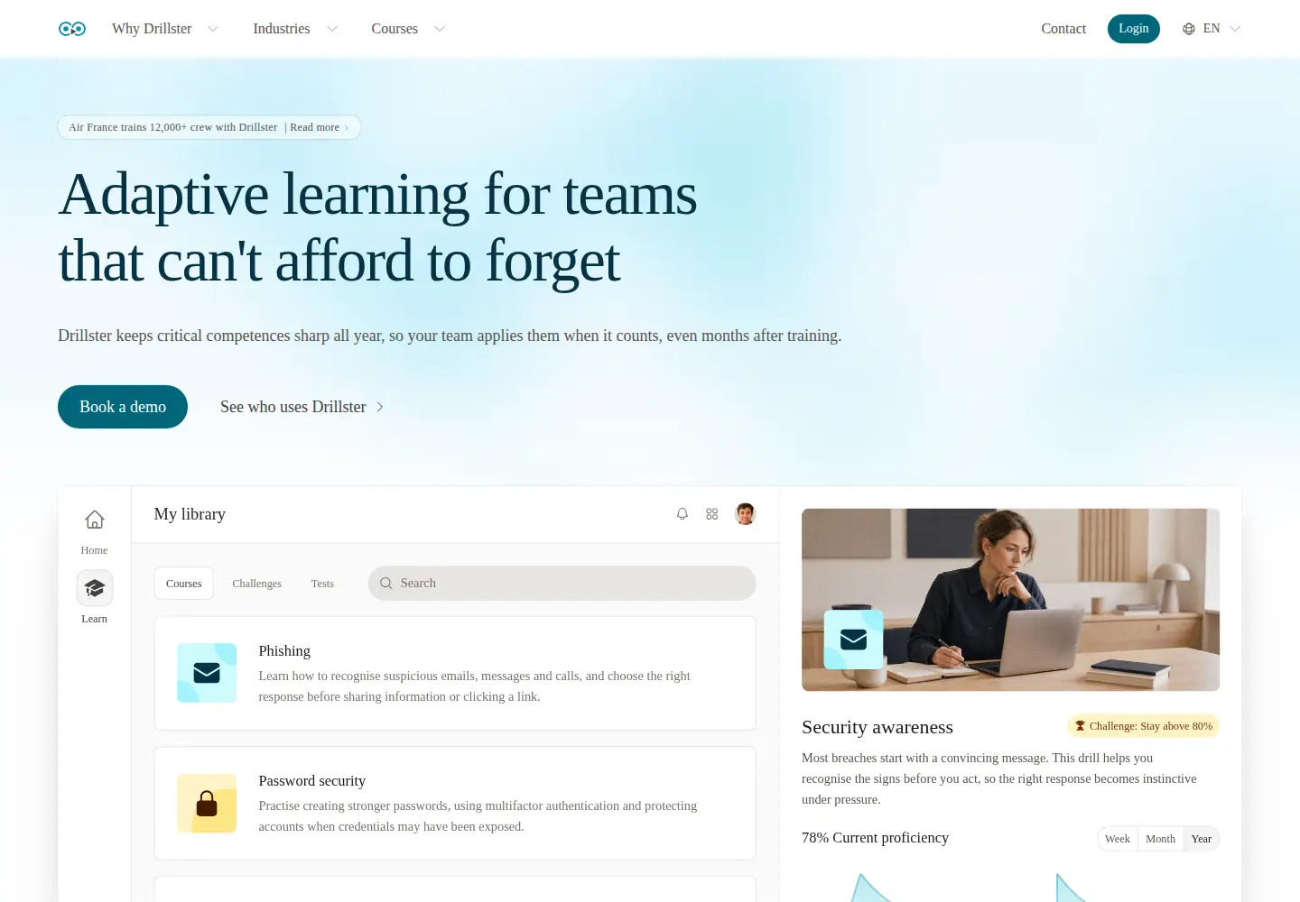 Captured homepage of drillster.com in the current scan