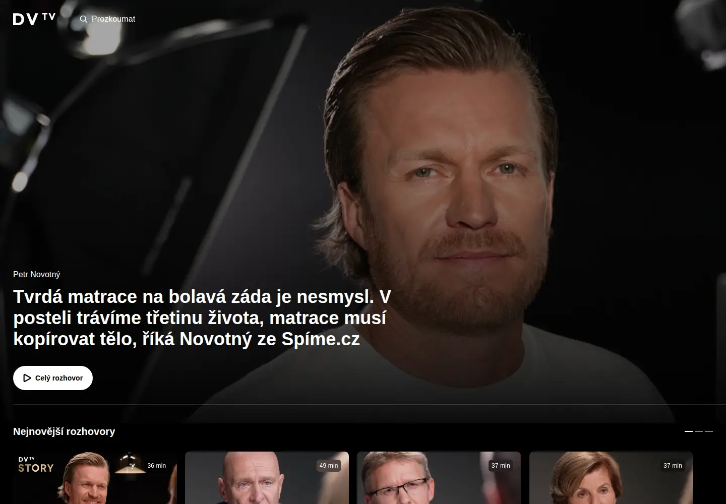 Screenshot of dvtv.cz