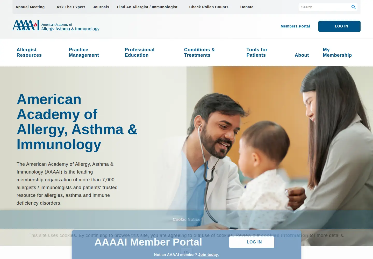 Screenshot of aaaai.org