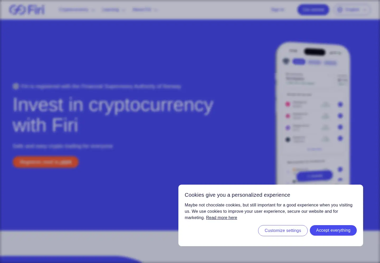 Screenshot of firi.com