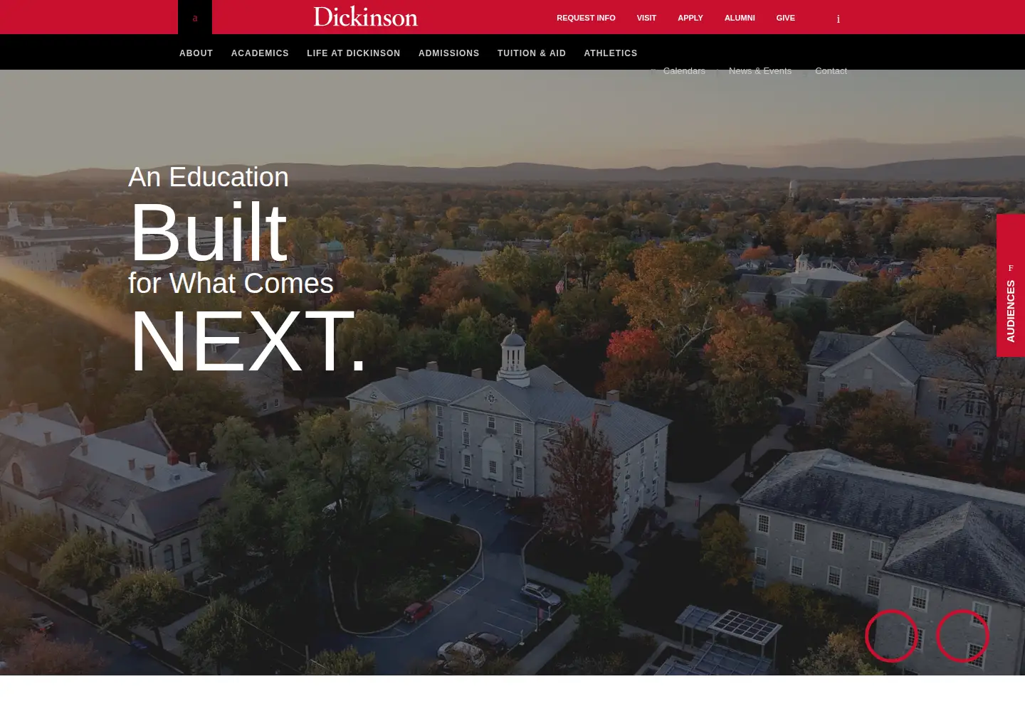 Screenshot of dickinson.edu